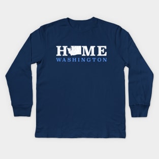 Washington State WA Home Design Kids Long Sleeve T-Shirt